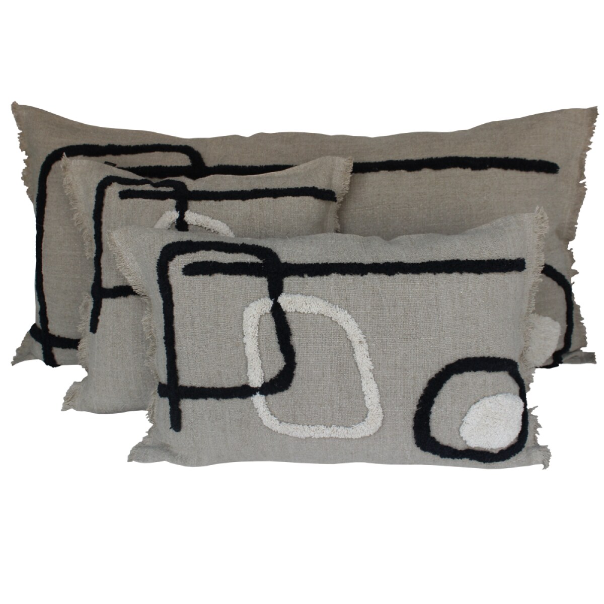 TIKRI HOUSSE DE COUSSIN NATUREL 45X45